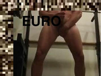 beule-schuss, immens-glied, homosexuell, europäische, euro, allein, muskulös, turnhalle, glied