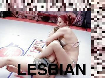 Lesbian Wrestling with Sarah Brooke and Vanessa Vega Sex Fight Trailer