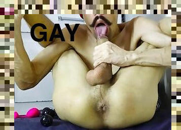 gigantisk, gay, ensam, bisexuell, kuk