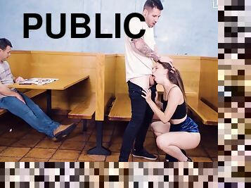 Izzy Lush In Public Restaurant Fuck For Teen Latina