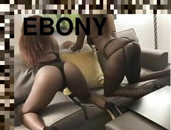 fiesta, swinger, negra-ebony, madurita-caliente, estrella-del-porno, desnudándose, medias, lencería, erótico, privado