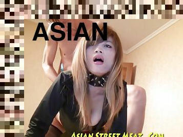 asiatisk, storatuttar, anal, gigantisk-kuk, strumpor, pov, thailändsk, ansiktssprut, sperma, brunett