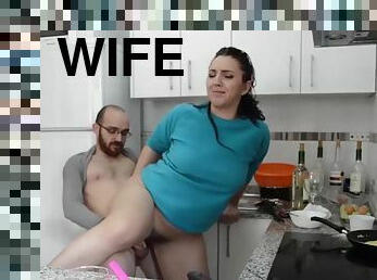 Horny freaky dude fucks his chubby wife