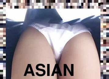 asiatisk, fisse-pussy, amatør, teenager, upskirt, trusser, sød, hvid