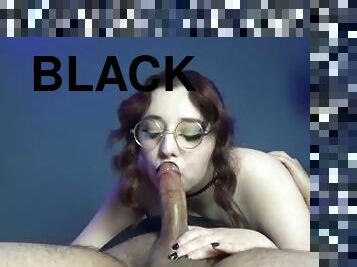 Goth Witch with Black Lipstick Throats my Cock to get my Sperm as Part of a Ritual