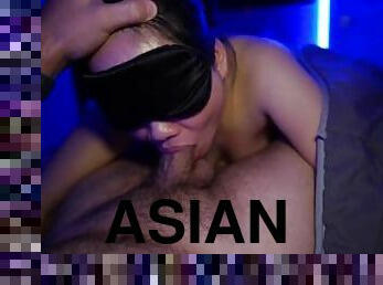 asiatisk, otrogen, extrem, fru, amatör, avsugning, creampie, pov, sprut, knullande