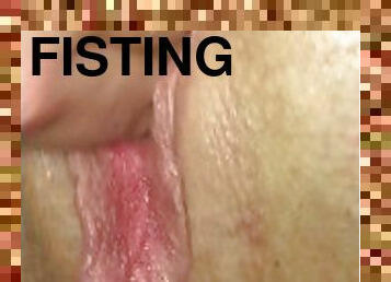 extrem, fisting, gammal, orgasm, fitta-pussy, kvinnligt-sprut, fru, amatör, mogen, bdsm