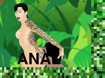 Bella Bellz deep booty anal sex in the jungle cartoon parody