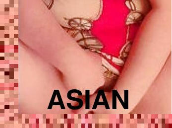 asiatisk, orgasm, kvinnligt-sprut, amatör, knubbig, ensam