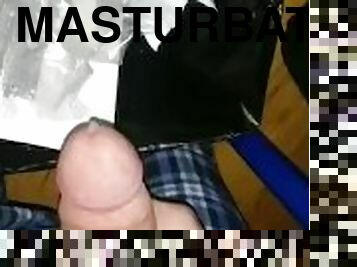 masturbation, cumshot, gigantisk-kuk, tonåring, smutsig, sprut, ensam, kuk