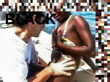 Black Bikini Babe Public Interracial Banging On A Boat And Beach
