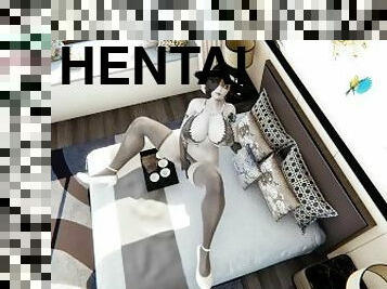 Lady Dimitrescu handjob with gloves (Resident Evil 8: Village) [3d hentai]