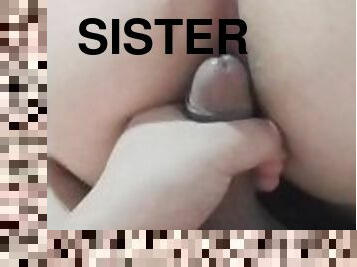 Horny step sister rides my dick