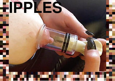 Nipples Suck By Hard Pumping And Spitting