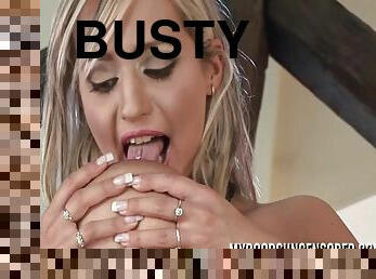 Busty Teen Wendy Star Masturbate With Big Black Dildo