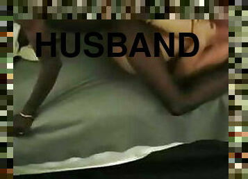 Husband filming cuckold wife taking huge bbc creampie at Home