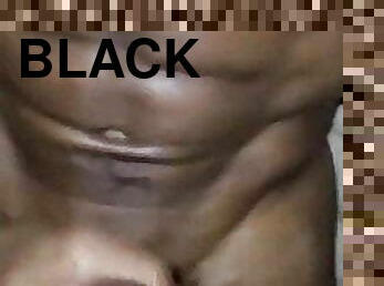 Twink black jerk cum