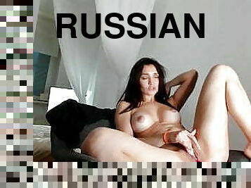 masturbation, fitta-pussy, rysk, webbkamera, dildo