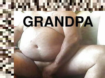 Chubby grandpa cumming