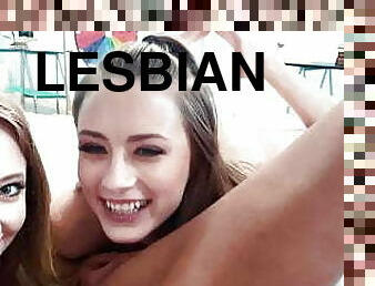 fitta-pussy, lesbisk, trekant, amerikansk, busig, close-up, rövhål