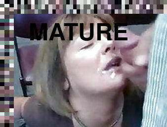 secrétaire, mature, énorme-bite, milf, maman, sur-le-visage, bite, sucer