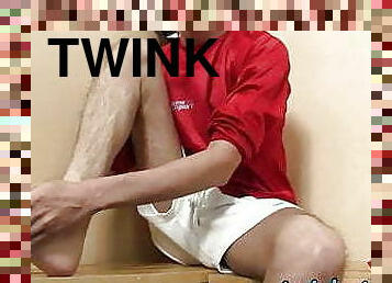 masturbation, gigantisk-kuk, gay, fötter, ensam, twink