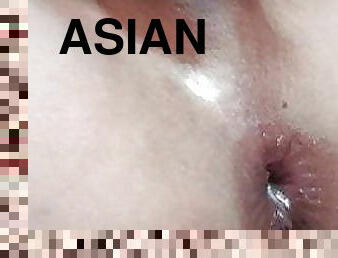 asiatisk, amatör, anal, leksak, gay, dildo, twink