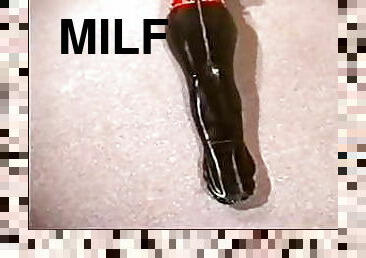 gros-nichons, babes, milf, bdsm, ligotée, américaine, latex, bâillonnement, bondage, brunette