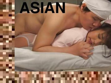 asiatisk, doggy-style, sjuksköterrska, avsugning, cumshot, tonåring, hardcore, japansk, fingerknull, strumpor