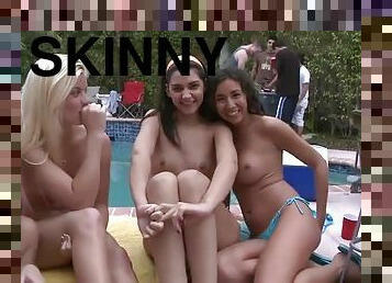 Sugar skinny teenage slut in passionate lesbian sex video