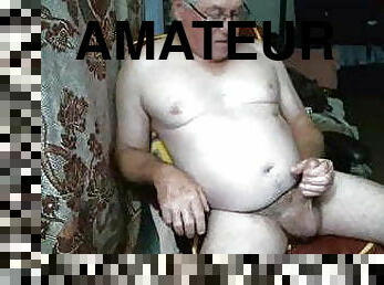 papa, grosse, masturbation, amateur, gay, branlette, belle-femme-ronde, ejaculation, webcam, pappounet