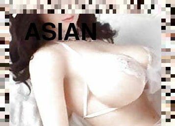 Cute Asian Sex Doll with Bunny Ears and Big Jiggly Tits