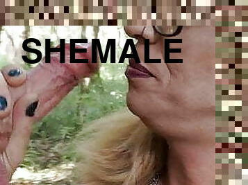 shemale, suihinotto, pari, naamalle, britti