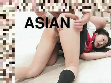 asiatic, adolescenta, jucarie, japoneza, futai-in-grup, bdsm, sex-in-trei, colegiu, bruneta