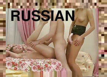 russisk, strapon, anal, fødder, fetish, dominans, femidom, smæk