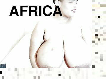 كبيرة-الثدي, ضخمة, أبنوس, سمينة-و-جميلة, افريقية