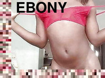 Cute Ebony Femboy Teasing 