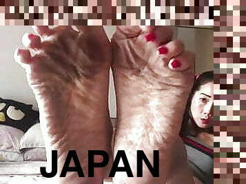 asiatiche, giapponesi, serie, piedi