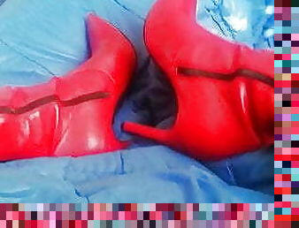 Me TVsLady C in my red boots