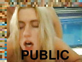 Blonde taken in Public Pool
