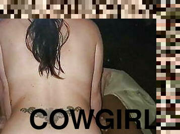 ritt, cowgirl, kuk