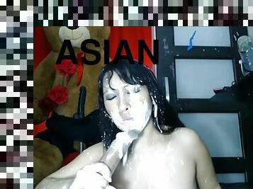Asian Babe Cum EXTREME Showering