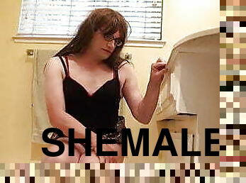 shemale, amatör, mogen, ladyboy, ensam