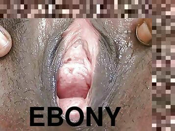 coño-pussy, negra-ebony, adolescente, casero, negra, novia, prieto, de-cerca, africano