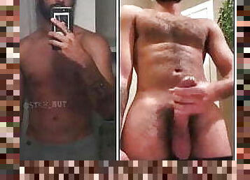 masturbation, amatör, gigantisk-kuk, gay, svart, ansiktssprut, sprut, amerikansk, muskulös