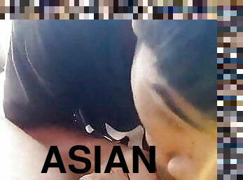 asiatique, en-plein-air, public, amateur, fellation, gay, couple, voiture