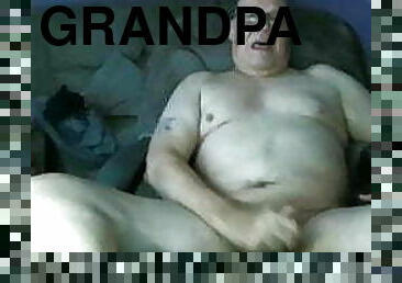 grandpa cum on webcam