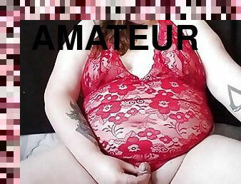 cul, gros-nichons, masturbation, transsexuelle, amateur, lingerie, solo