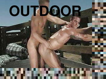 handsome hunks having sex outdoor