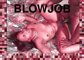 blowjob-seks-dengan-mengisap-penis, hitam, kotor, berhubungan-dengan-wajah, amerika, bikini, payudara-kecil